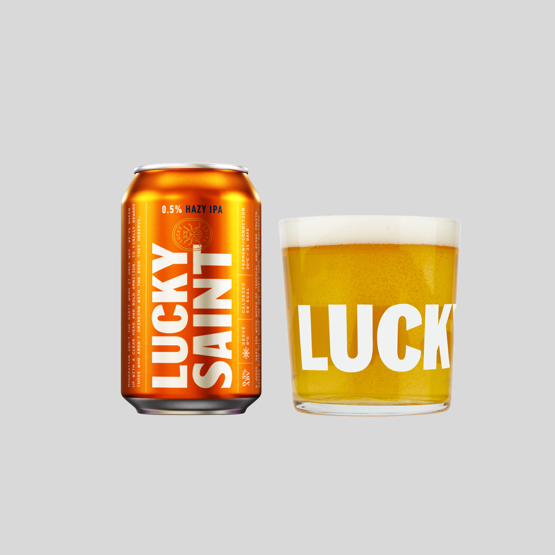 Hazy IPA Cans + Glass