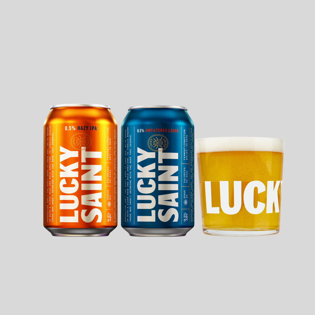 Mixed IPA & Lager Cans + Glass