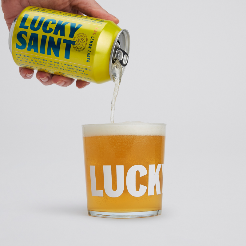Lemon Lager Cans